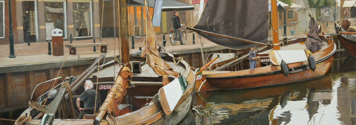 Botters in de haven van Spakenburg